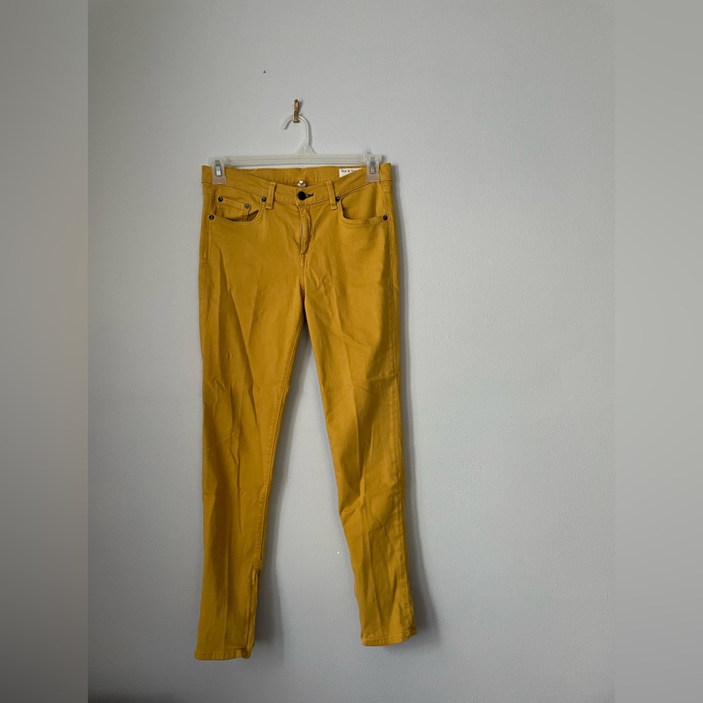 Rag & Bone Women’s Mustard Yellow Zipper Capri Jeans 29